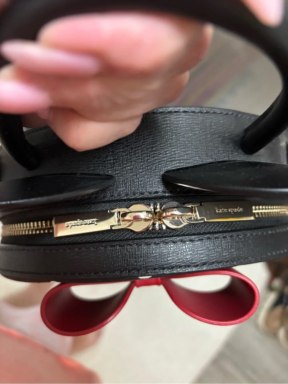 kate spade Disney x kate spade Black Crossbody Interior with Gold Hardware